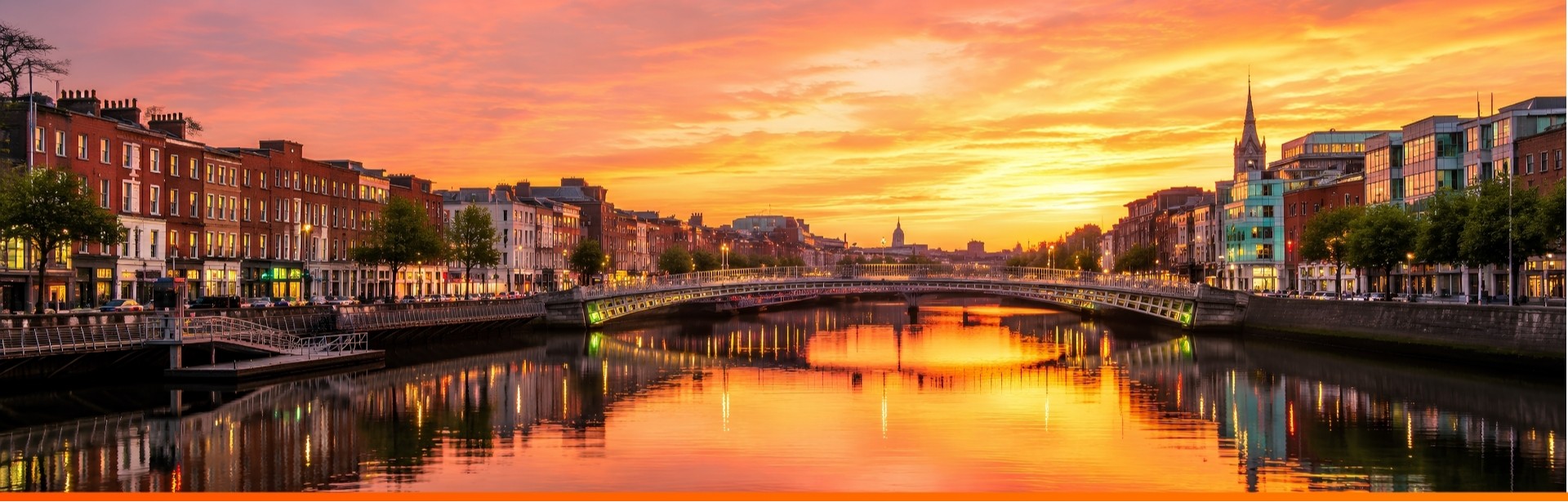 Entardecer em Dublin
