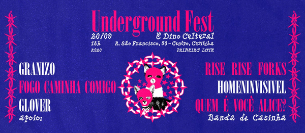 UNDERGROUND FEST 20/09 - É DINO CULTURAL