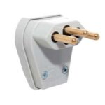 Plugue 2P+T 20A 250V~ Branco C/Prensa-Cabo Pezzi