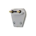 Plugue 2P 10A 250V~ Branco C/Prensa-Cabo Pezzi