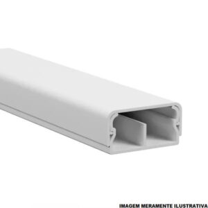 Canaleta Branca 20X10X2.000Mm Em Pvc C/Divisao C/Adesivo Pezzi