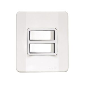 Interruptor 2 T.S. 10A 250V~ C/Placa Branca C/Caixa Simples Branca Pezzi