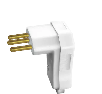 Plugue 2P+T 10A 250V~ Branco C/Prensa-Cabo Pezzi