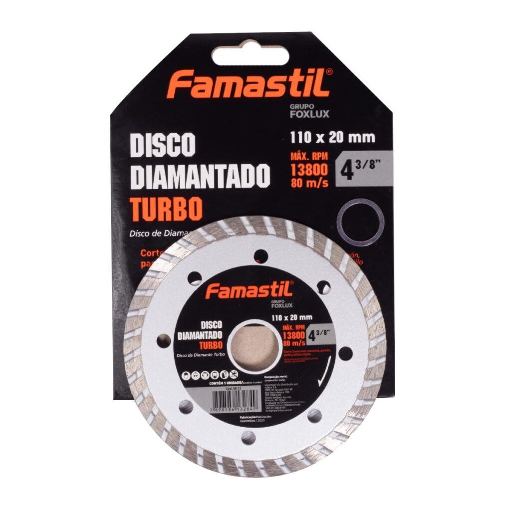 Disco Diamantado Turbo 4 3/8 110 X 20 mm
