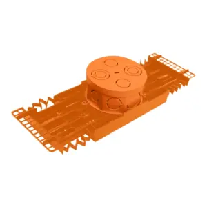 Caixa De Luz Octogonal Laranja C/ Suporte P/ Laje - Plastilit