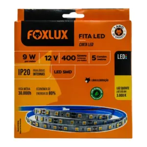 Fita LED SMD Foxlux 9W 12V 3000k 5M Ip20