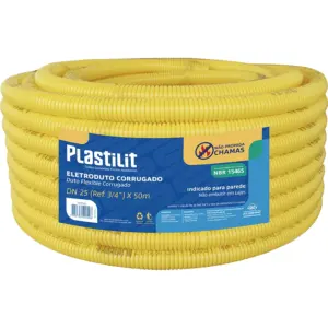 Eletroduto Corrugado Leve DN 32 mm (1") X 25M - Plastilit