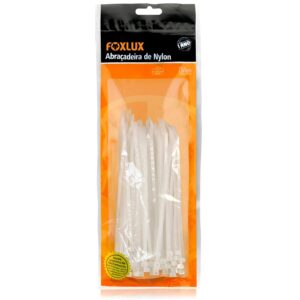 Abraçadeiras Nylon 200x4,8mm Branca C/100