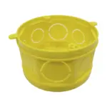 Caixa De Luz Octogonal Amarela Pvc C/ Fundo Removível - Plastilit