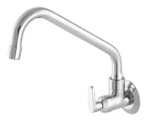 Torneira bica móvel de parede cromada 1/2