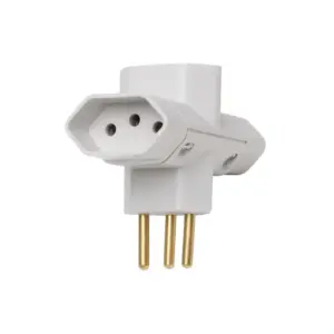 Plugue Tee 3 pinos 2p+t 10a/250v exatron