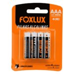 Pilha Alcalina Palito AAA Blister C/4 Foxlux