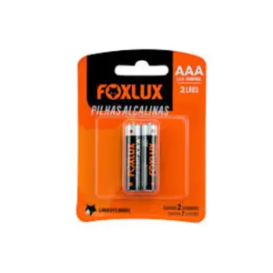 Pilha Alcalina Palito AAA Blister C/2 Foxlux
