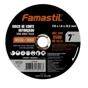 Disco de Corte 178( 7")x1,6x22,2mm Met/inox