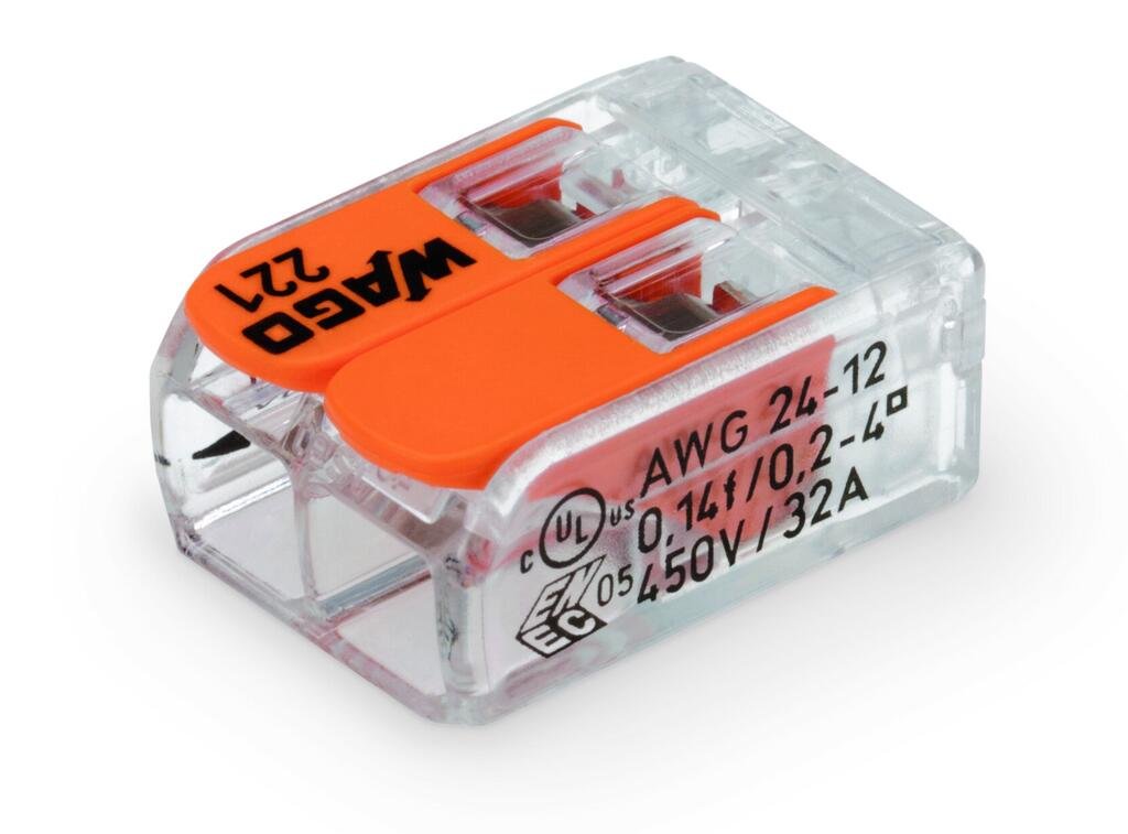 Conector Emenda 2 Fios Ate 6,0Mm 221-612 Wago