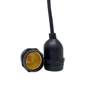 Bocal Pendente com Rabicho base E27 Preto G20