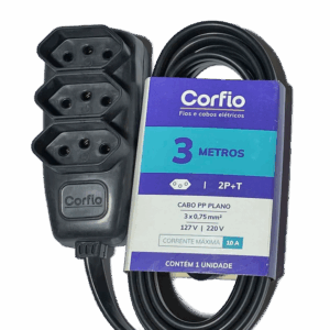 Extensão 2P +T 3m CorfiHome Corfio