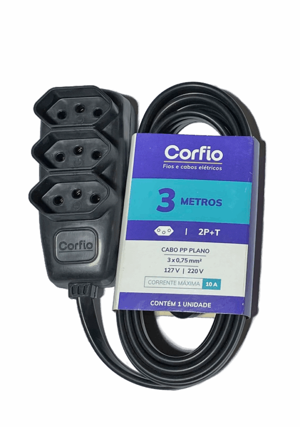 Extensão 2P +T 3m CorfiHome Corfio