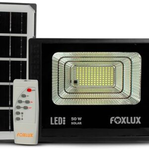 Refletor LED 50W 6500k Preto Solar FX
