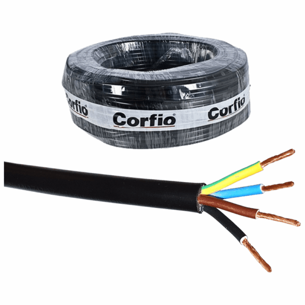 Rolo Cabo PP 4 vias x 2,5mm 100m Corfio