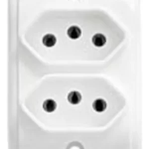 Tomada  Dupla 2P+T 20A 250V~ Branco Pezzi