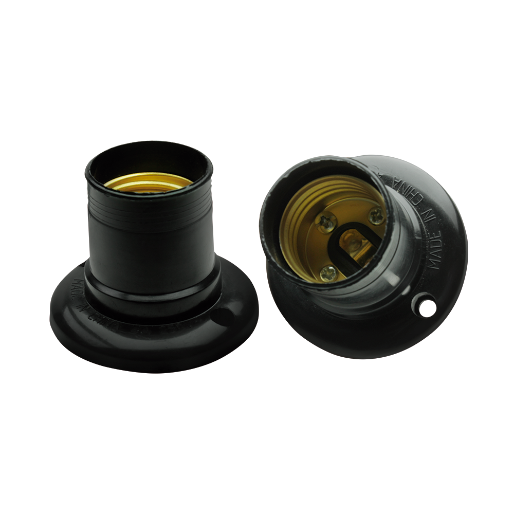 Bocal Fixo Teto Preto base E27 Empalux