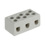 Conector Tripolar 10mm 25A 250v Porcelana Empalux