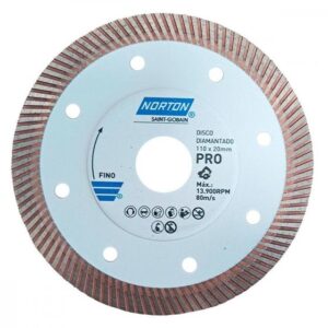 Disco Diamantado Porcelanato/cerâmica Norton Pro Fino 110x20mm