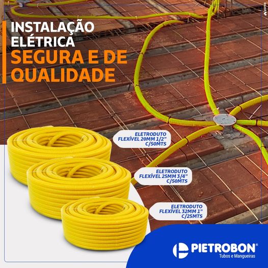 Eletroduto Corrugado Leve DN 32 mm (1") X 25M - Plastilit