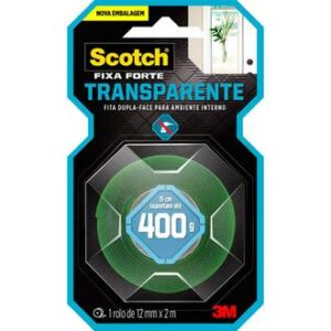 Fita dupla face fixa forte transp 12mmx2m 3M
