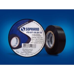 Fita isolante 20m preta fis-bt-18-20-19 Soprano