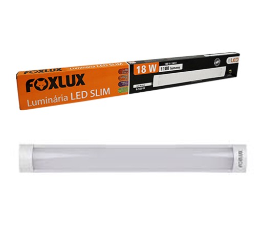 Luminaria LED Slim 18W 6500k Bivolt Foxlux