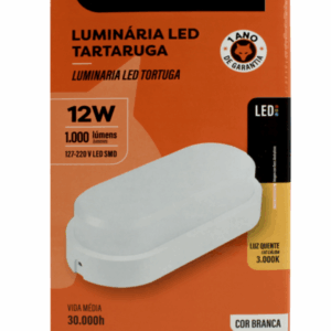 Luminária Led Tartaruga Foxlux 12W 3000K Branca