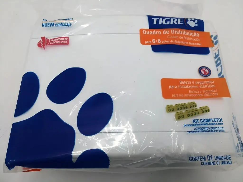 Quadro Distribuição 6 a 8 Disjuntores Tigre
