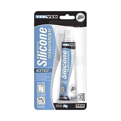 Silicone acetico 50g transp blister Tekbond