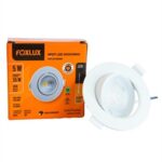 Spot Led 5W Redondo 3000K Bivolt Foxlux