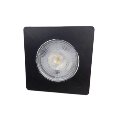Spot Led 7W Quadrado 3000K Preto Biv