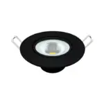 Spot Led 7W Redondo 3000K Preto Bivolt Foxlux