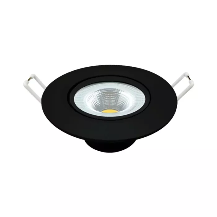 Spot Led 7W Redondo 3000K Preto Biv