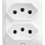 Tomada  Dupla 2P+T 20A 250V~ Branco Pezzi