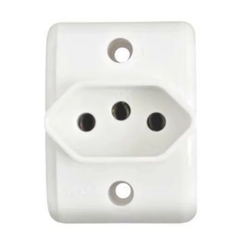 Tomada  Retangular 2P+T 20A 250V~ Branco Pezzi