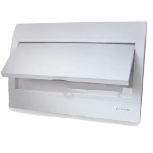 Quadro Distribuicao Embutir 18p iec/din porta vertical branca Soprano