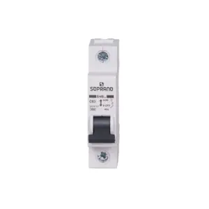 Disjuntor 63 Amperes shb1 gii-c063a Monofásico Soprano