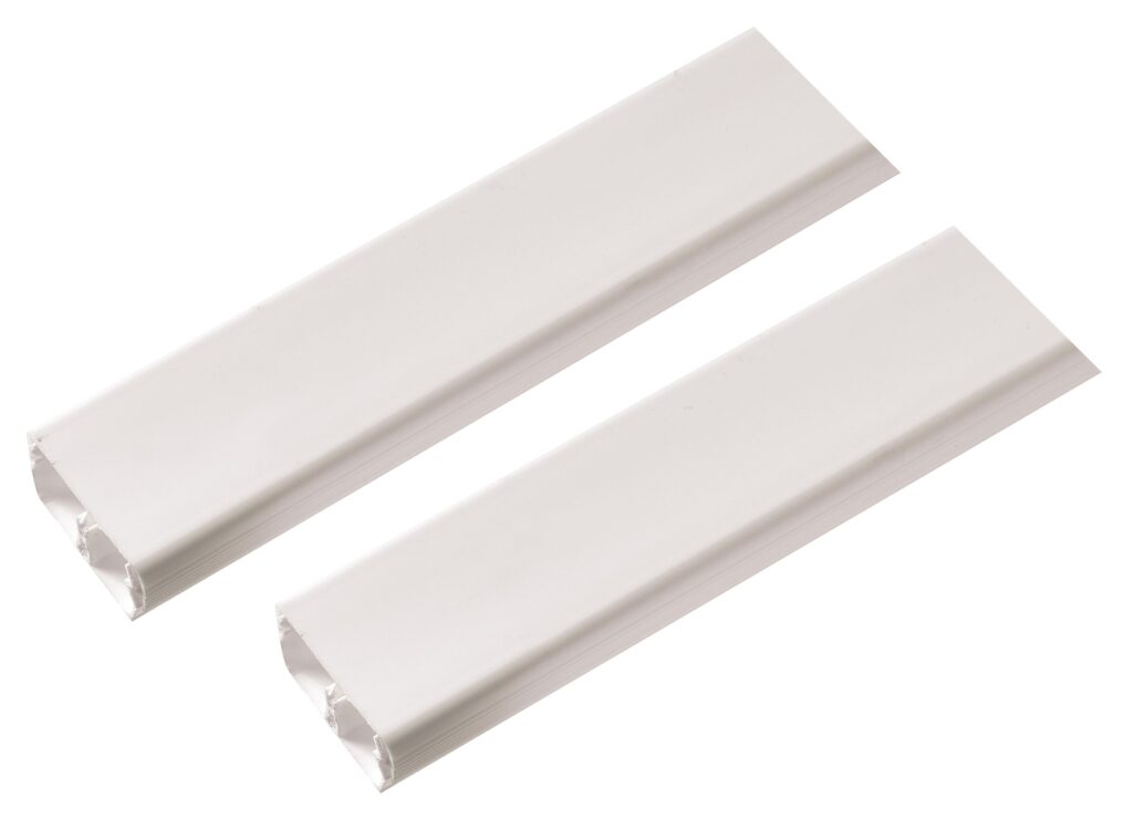 Canaleta Branca 20X10X2.000Mm Em Pvc C/Divisao C/Adesivo Pezzi