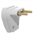 Plugue 2P 10A 250V~ Branco C/Prensa-Cabo Pezzi