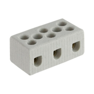 Conector Tripolar 10mm 25A 250v Porcelana Empalux