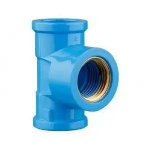 Tee azul bucha latao 25x1/2" Pietrobon