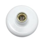 Plafon 100w 250v~ Branco C/ Recept Importado Ilumi