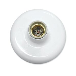 Plafon 100w 250v~ Branco C/ Recept Importado Ilumi