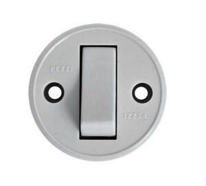 Interruptor Simples Redondo 10A 250V~ Branco Pezzi